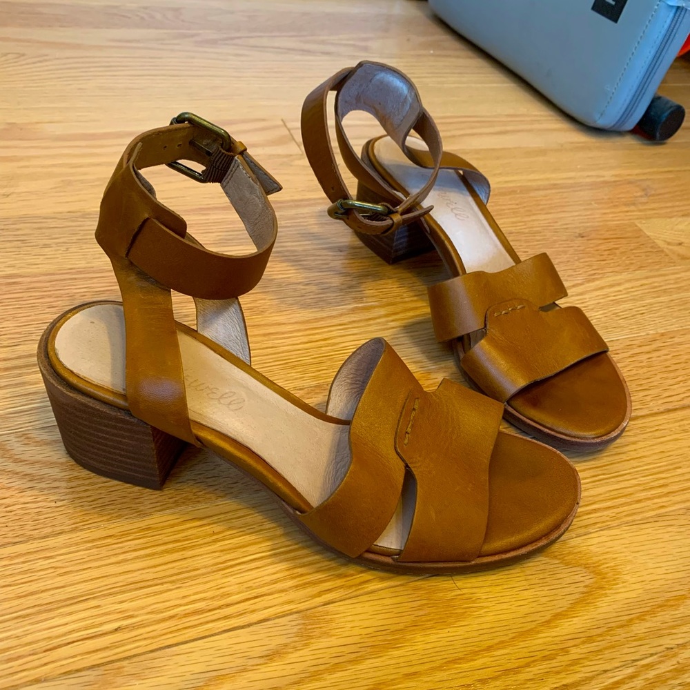 Madewell Kate Sandal - Ankle Strap Low Block Heel